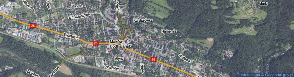 Zdjęcie satelitarne Kościuszki Tadeusza, gen. ul.